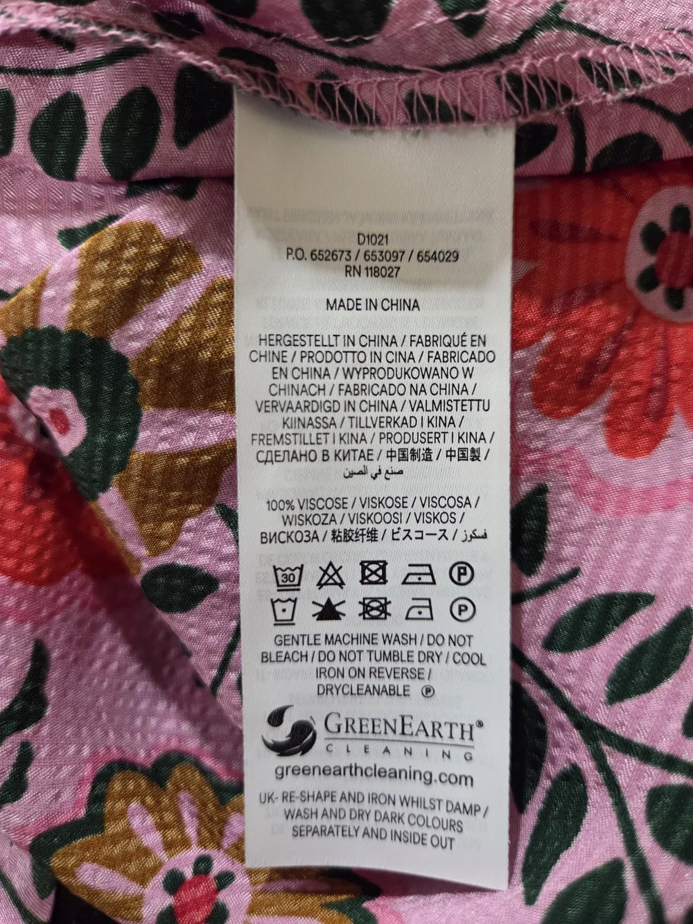 Boden Pink Floral Belted Midi Satin Dress - Size 14 - Picture 11 of 12